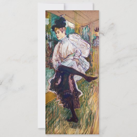 Toulouse-Lautrec - Jane Avril dansend Kaart (Voorkant)