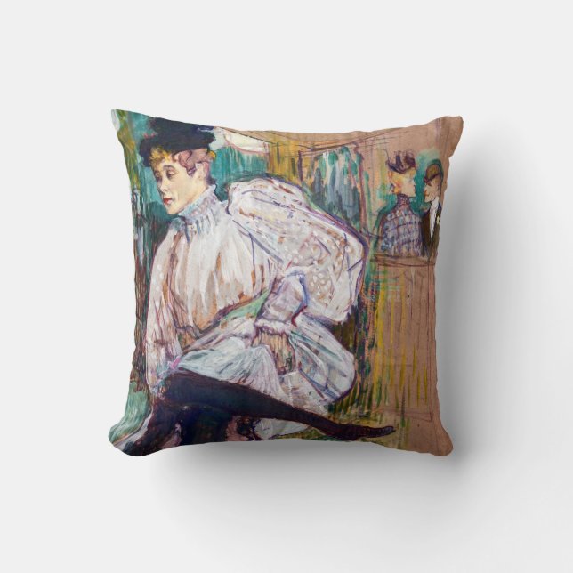 Toulouse-Lautrec - Jane Avril dansend Kussen (Voorkant)