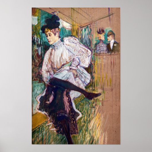 Toulouse-Lautrec - Jane Avril dansend Poster (Voorkant)