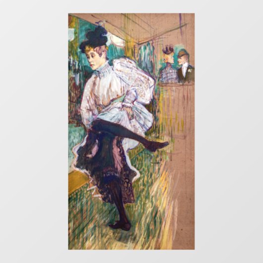 Toulouse-Lautrec - Jane Avril dansend Raamsticker (Vel)