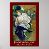 Toulouse-Lautrec: Jane Avril Danzante Poster (Voorkant)