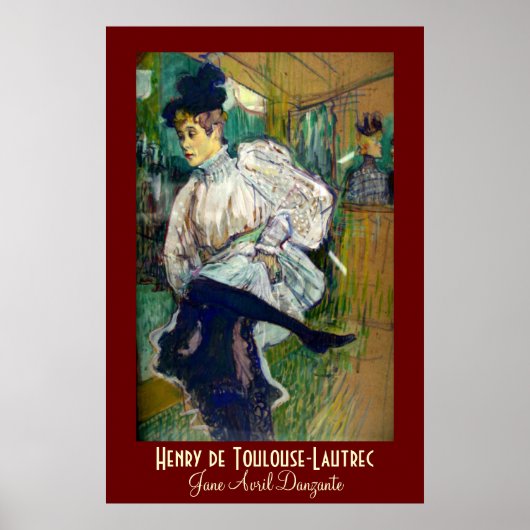 Toulouse-Lautrec: Jane Avril Danzante Poster (Voorkant)