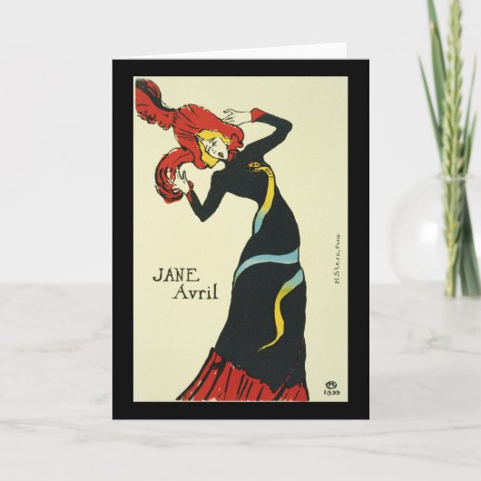 Toulouse-Lautrec Jane Avril Kaart (Voorkant)