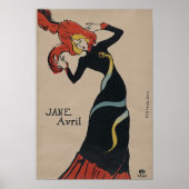 Toulouse-Lautrec Jane Avril Poster (Voorkant)
