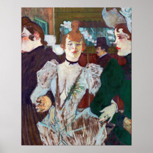 Toulouse-Lautrec - La Goulue Aankomst bij de Rouge Poster