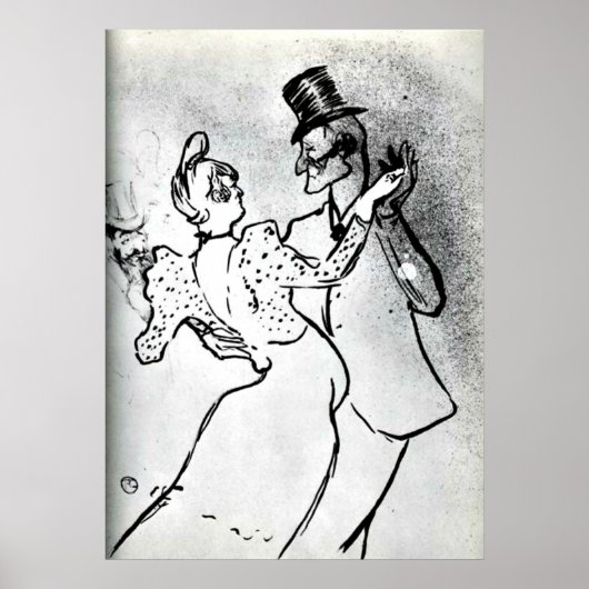 Toulouse-Lautrec: La Goulue and Valentin, Waltz Poster (Voorkant)