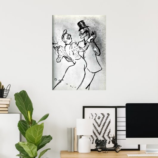 Toulouse-Lautrec: La Goulue and Valentin, Waltz Poster (Thuiskantoor)
