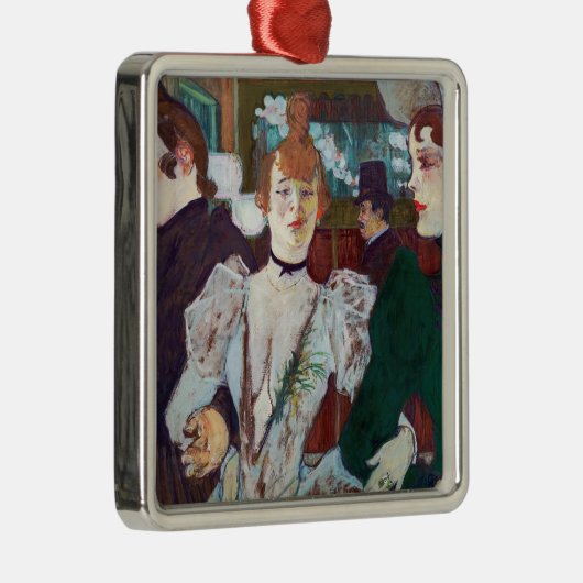 Toulouse-Lautrec - La Goulue bij de Rouge Metalen Ornament (Rechts)