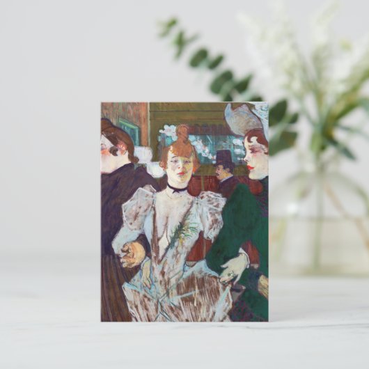 Toulouse-Lautrec - La Goulue die aankomt bij de Ro Briefkaart (Staand voorkant)