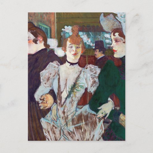 Toulouse-Lautrec - La Goulue die aankomt bij de Ro Briefkaart (Voorkant)