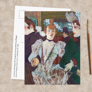 Toulouse-Lautrec - La Goulue die Rouge binnenkomt Briefkaart