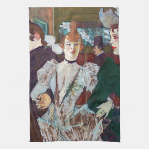Toulouse-Lautrec - La Goulue die Rouge binnenkomt Theedoek