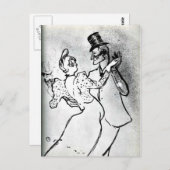Toulouse-Lautrec - La Goulue en Valentin, Wals Briefkaart (Voorkant / Achterkant)