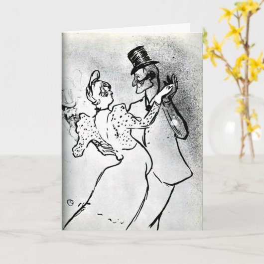 Toulouse-Lautrec: La Goulue en Valentin, Wals Kaart (Gele Bloem)