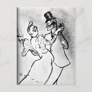 Toulouse-Lautrec - La Goulue en Valentin, Waltz Briefkaart