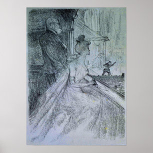 Toulouse-Lautrec - La Loge, een prestatie van Faus Poster