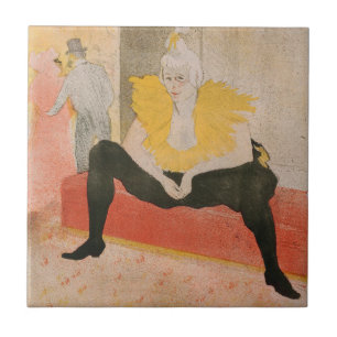 Toulouse-Lautrec - Mademoiselle Cha-u-kao Gezeten Tegeltje