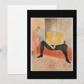 Toulouse-Lautrec - Mademoiselle Cha-u-kao Seated Kaart (Voorkant / Achterkant)