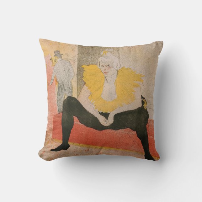 Toulouse-Lautrec - Mademoiselle Cha-u-kao Seated Kussen (Voorkant)
