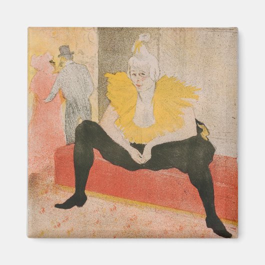 Toulouse-Lautrec - Mademoiselle Cha-u-kao Seated Magneet (Voorkant)
