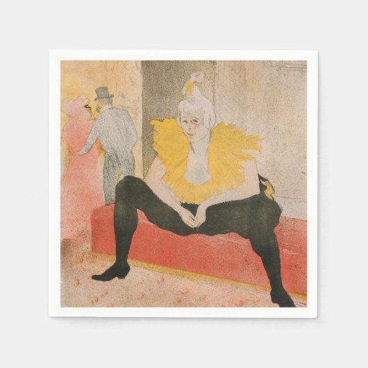 Toulouse-Lautrec - Mademoiselle Cha-u-kao Seated Servet (Voorkant)
