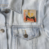 Toulouse-Lautrec - Mademoiselle Cha-u-kao Seated Vierkante Button 5,1 Cm (In situ)