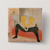 Toulouse-Lautrec - Mademoiselle Cha-u-kao Seated Vierkante Button 5,1 Cm (Voorkant)