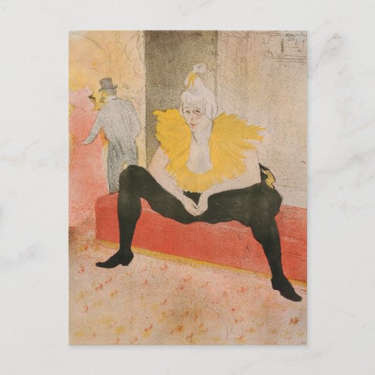 Toulouse-Lautrec - Mademoiselle Cha-u-kao Zittend Briefkaart (Voorkant)