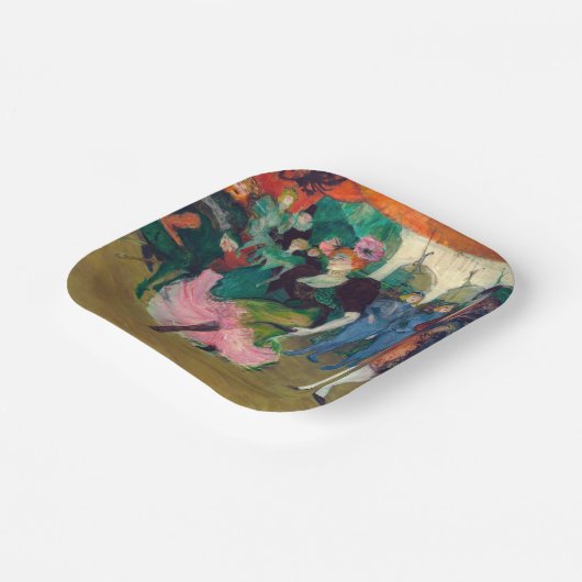 Toulouse-Lautrec - Marcelle Lender, Bolero dansend Papieren Bordje (Gebogen)