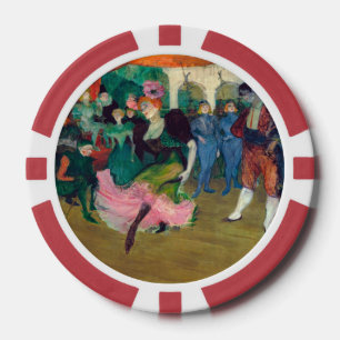 Toulouse-Lautrec - Marcelle Lender, dansende Boler Poker Chips