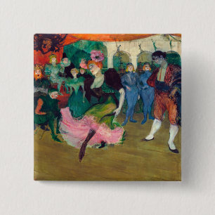 Toulouse-Lautrec - Marcelle Lender, Dansende Boler Vierkante Button 5,1 Cm