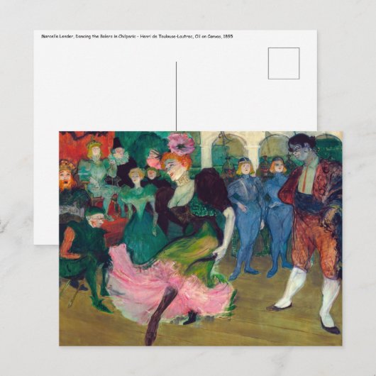 Toulouse-Lautrec - Marcelle Lender, Danser Bolero Briefkaart (Voorkant / Achterkant)