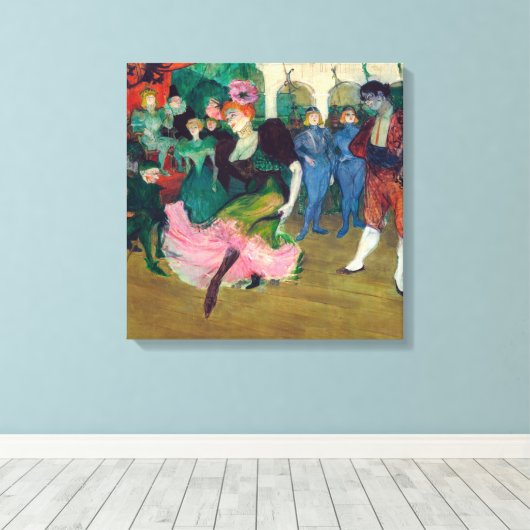 Toulouse-Lautrec - Marcelle Lender, Danser Bolero Canvas Afdruk (Insitu (Houten vloer))