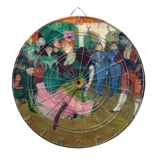Toulouse-Lautrec - Marcelle Lender, Danser Bolero Dartbord (Voorkant)