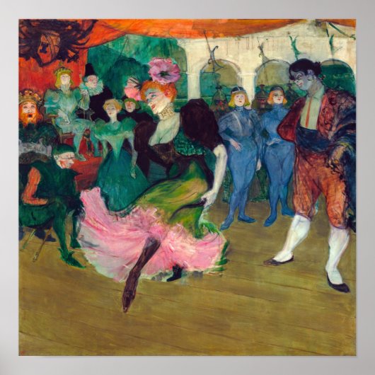 Toulouse-Lautrec - Marcelle Lender, Danser Bolero Poster (Voorkant)