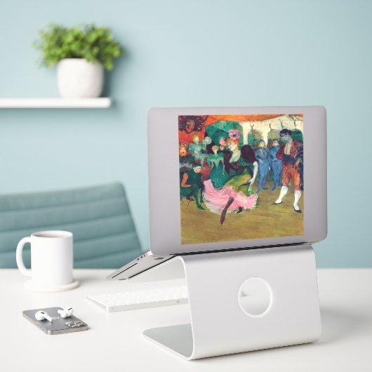 Toulouse-Lautrec - Marcelle Lender, Danser Bolero Sticker (Laptop op bureau)
