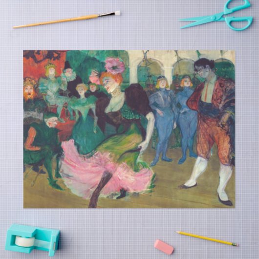 Toulouse-Lautrec - Marcelle Lender, Danser Bolero Tissuepapier (Craft)