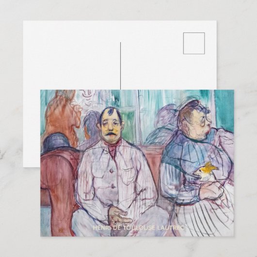 Toulouse-Lautrec, mevrouw, meneer en de hond Briefkaart (Voorkant / Achterkant)