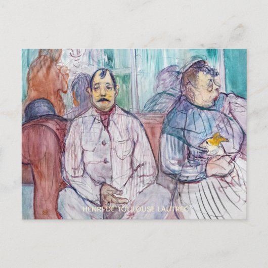 Toulouse-Lautrec, mevrouw, meneer en de hond Briefkaart (Voorkant)