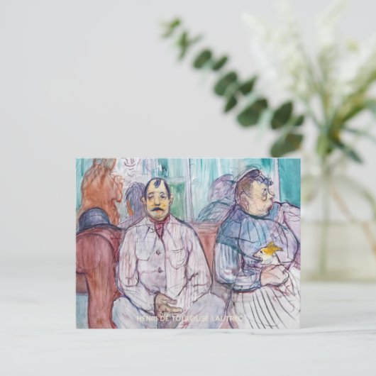 Toulouse-Lautrec, mevrouw, meneer en de hond Briefkaart (Staand voorkant)