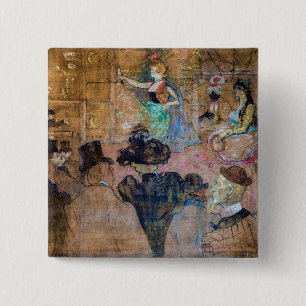 Toulouse-Lautrec - Moorse Dans / De Almehs Vierkante Button 5,1 Cm
