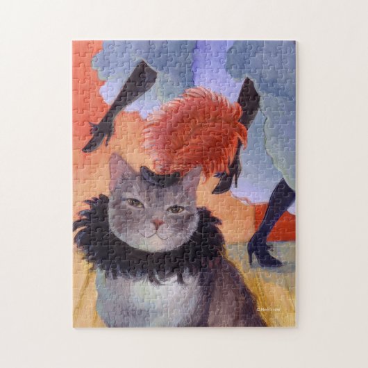 Toulouse-Lautrec Moulin Rouge Cat Legpuzzel (Verticaal)