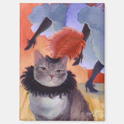 Toulouse-Lautrec Moulin Rouge Cat Magneet (Voorkant)