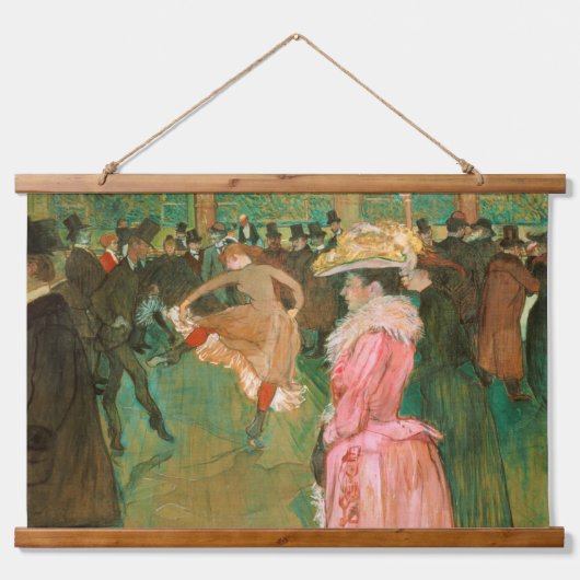 Toulouse-Lautrec - Op de Rouge, de Dance Hangend Wandkleed (Voorkant)