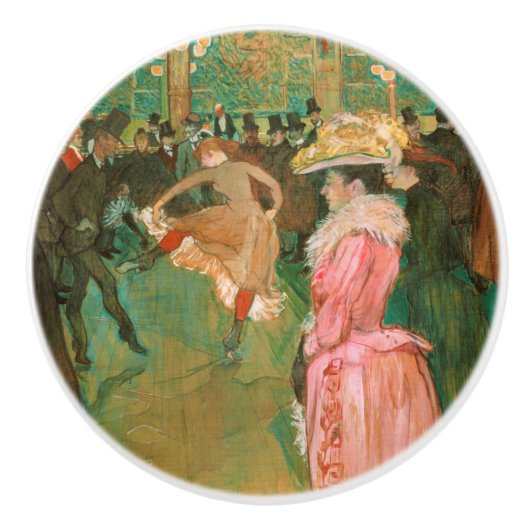 Toulouse-Lautrec - Op de Rouge, de Dance Keramische Knop (Voorkant)