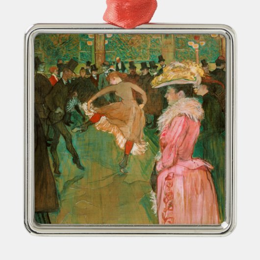 Toulouse-Lautrec - Op de Rouge, de Dance Metalen Ornament (Voorkant)