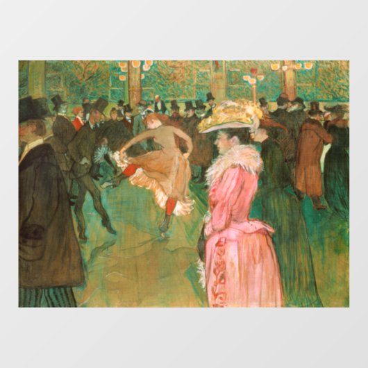 Toulouse-Lautrec - Op de Rouge, de Dance Raamsticker (Vel)