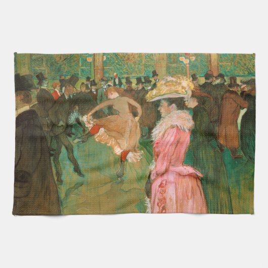 Toulouse-Lautrec - Op de Rouge, de Dance Theedoek (Horizontaal)