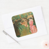 Toulouse-Lautrec - Op de Rouge, de Dance Vierkante Sticker (Envelop)