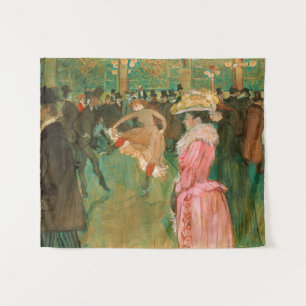 Toulouse-Lautrec - Op de Rouge, de Dance Wandkleed